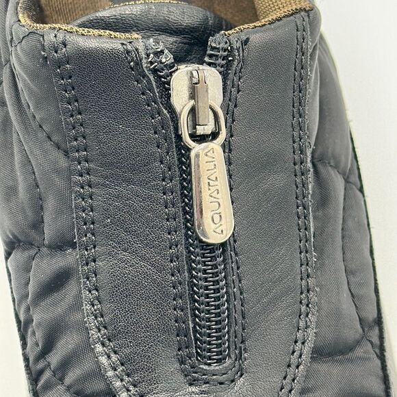 Aquatalia Shoes Size 7.5 Bootie Quilted Slip On Black - Picture 4 of 15